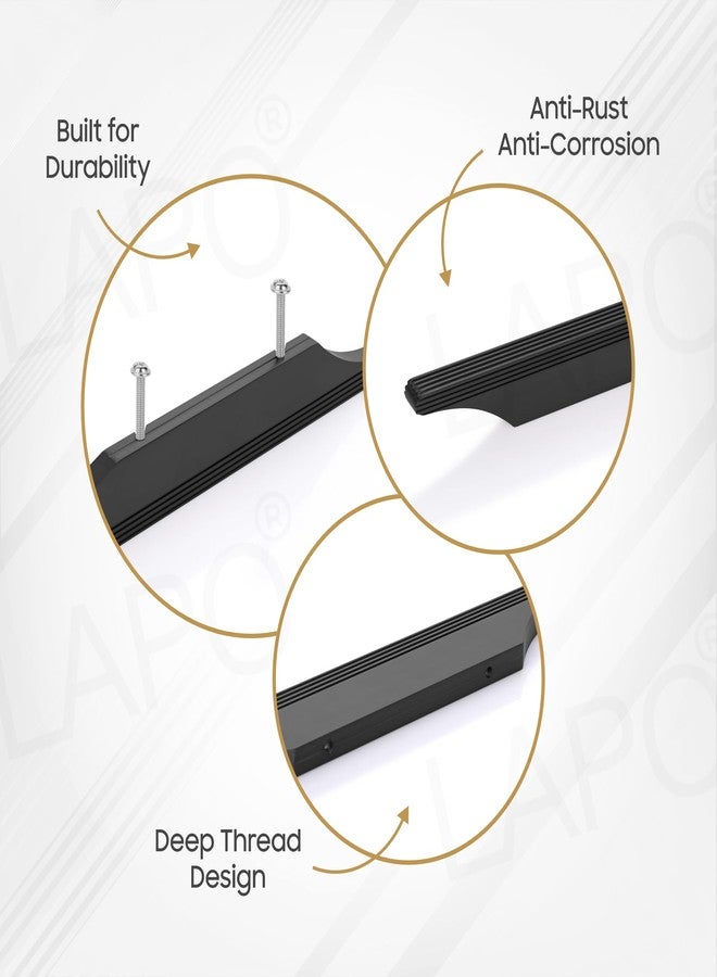 LAPO 2 Piece Cabinet Handles for Drawer, Pulls for Almirah, 24 Inch Black Window Drawer for Kitchen, Wardrobe, Cupboard Furniture’s (Black Finish, 3 Years Warranty) - Image 4